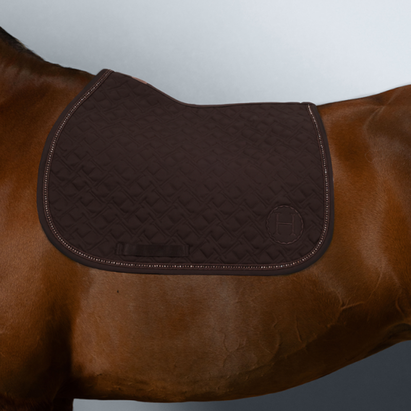 Harcour - Tapis de selle Saphir marron foncé