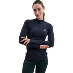 Harcour - Polo technique manches longues femme Tess marine | - Ohlala