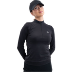 Harcour - Polo technique manches longues femme Tess noir | - Ohlala