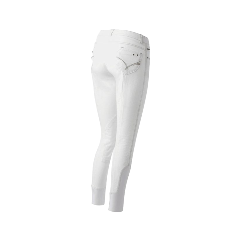 Equithème - Pantalon d'équitation femme Jean Texas Blanc