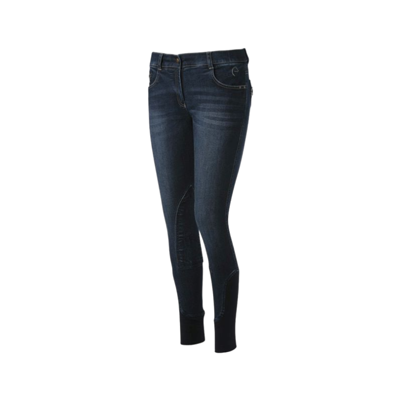 Equithème - Pantalon d'équitation femme Jean Texas Marine