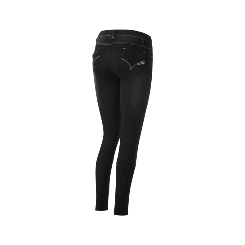 Equithème - Pantalon d'équitation femme Jean Texas Noir