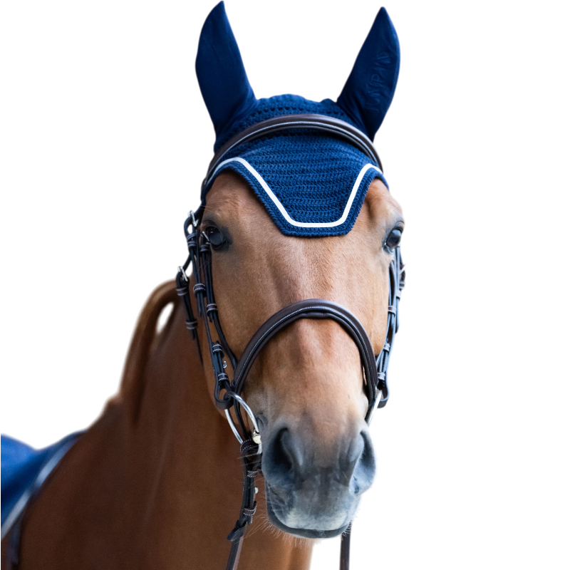Jump'In - Bonnet pour chevaux Balthazar marine/ lurex