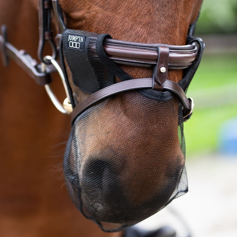 Protection Nasale Anti-mouches Pour Cheval - Filet Avec Protection UV, Taille L, Noir, Pour équitation