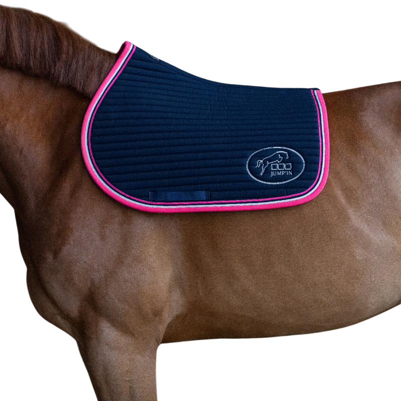 Jump'In - Tapis de selle Balthazar marine/ fuschia