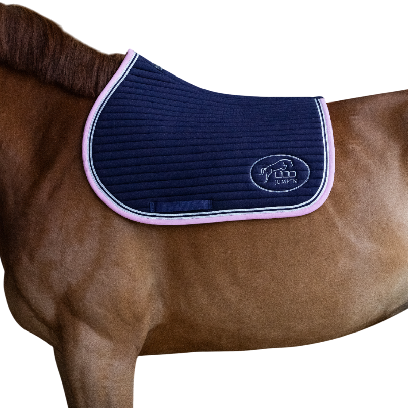Jump'In - Tapis de selle Balthazar marine/ rose | - Ohlala