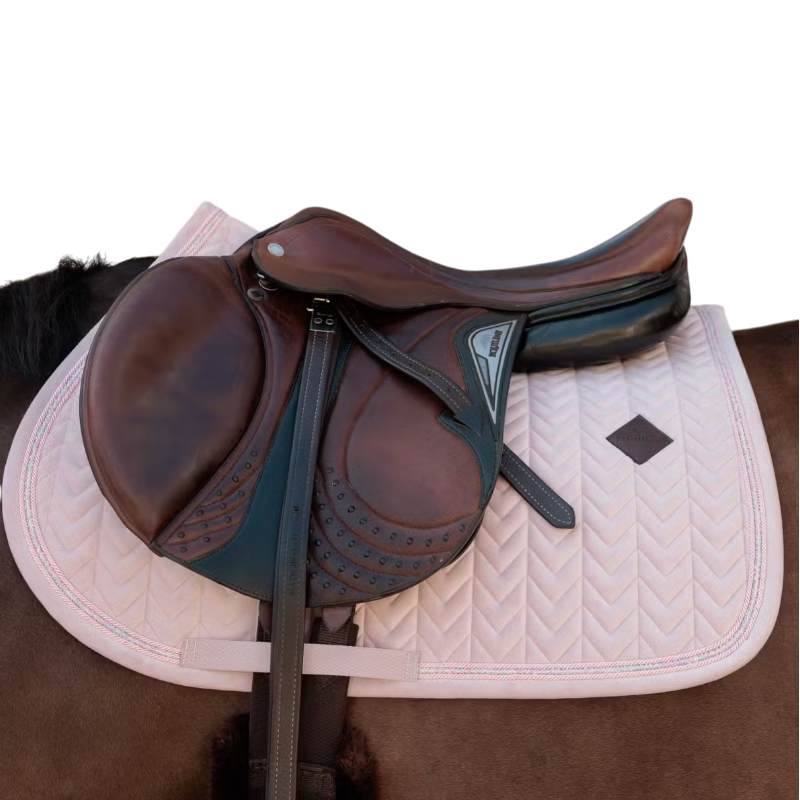 Kentucky Horsewear - Tapis de selle Velvet Mini Pearls vieux rose | - Ohlala