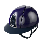 KEP - Casque d'équitation Cromo Shine marine visière polo | - Ohlala