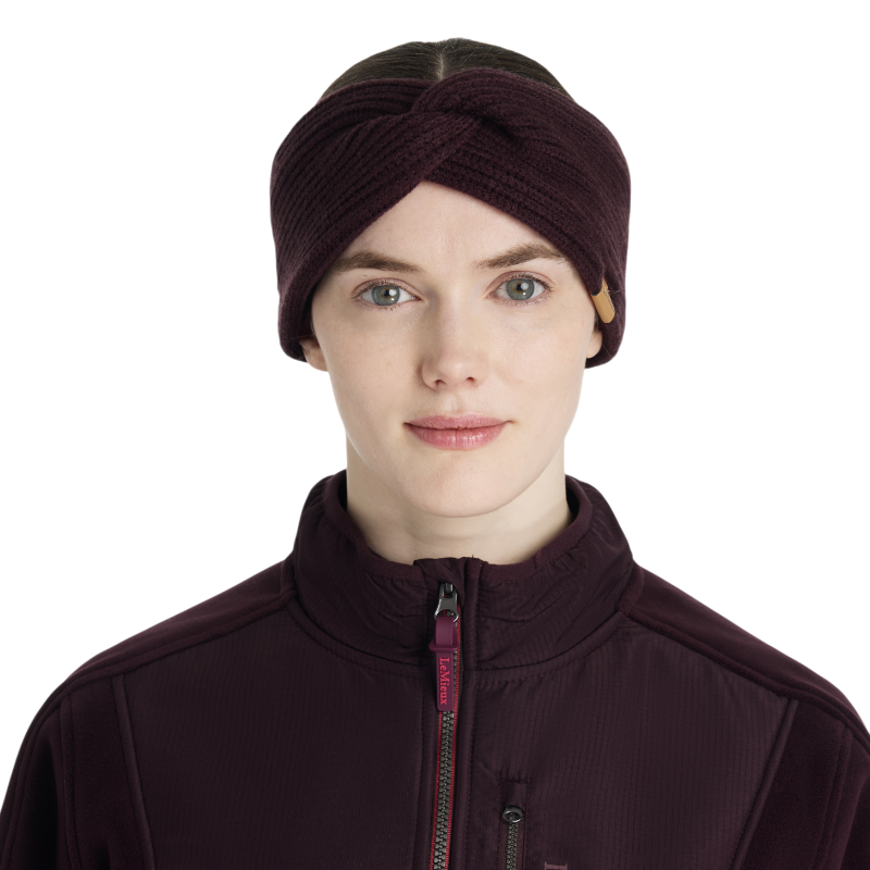 Lemieux - Bandeau femme côtelé croisé Clara damson | - Ohlala