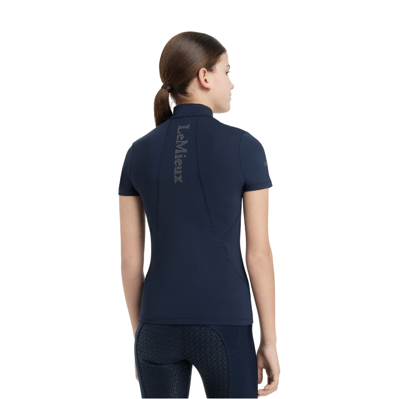 Lemieux - Baselayer manches courtes enfant Junior Young Rider Classique marine | - Ohlala