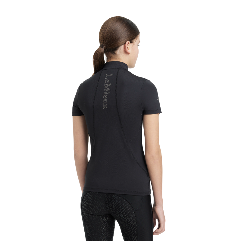 Lemieux - Baselayer manches courtes enfant Junior Young Rider Classique noir | - Ohlala