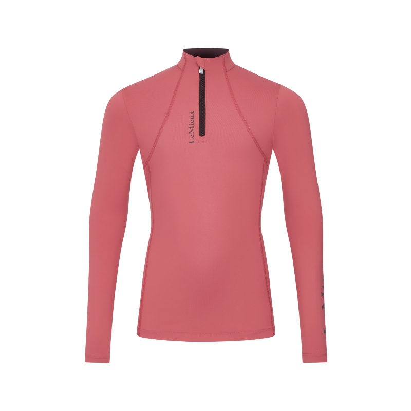 Lemieux - Baselayer manches longues enfant Classique Young Rider cranberry