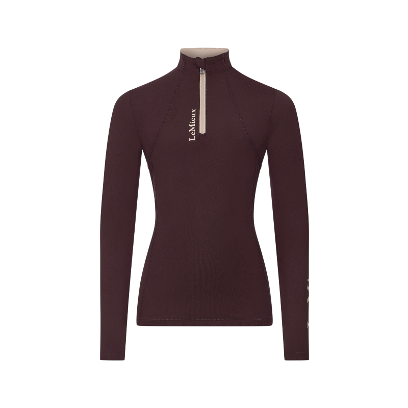 Lemieux - Baselayer manches longues enfant Classique Young Rider damson