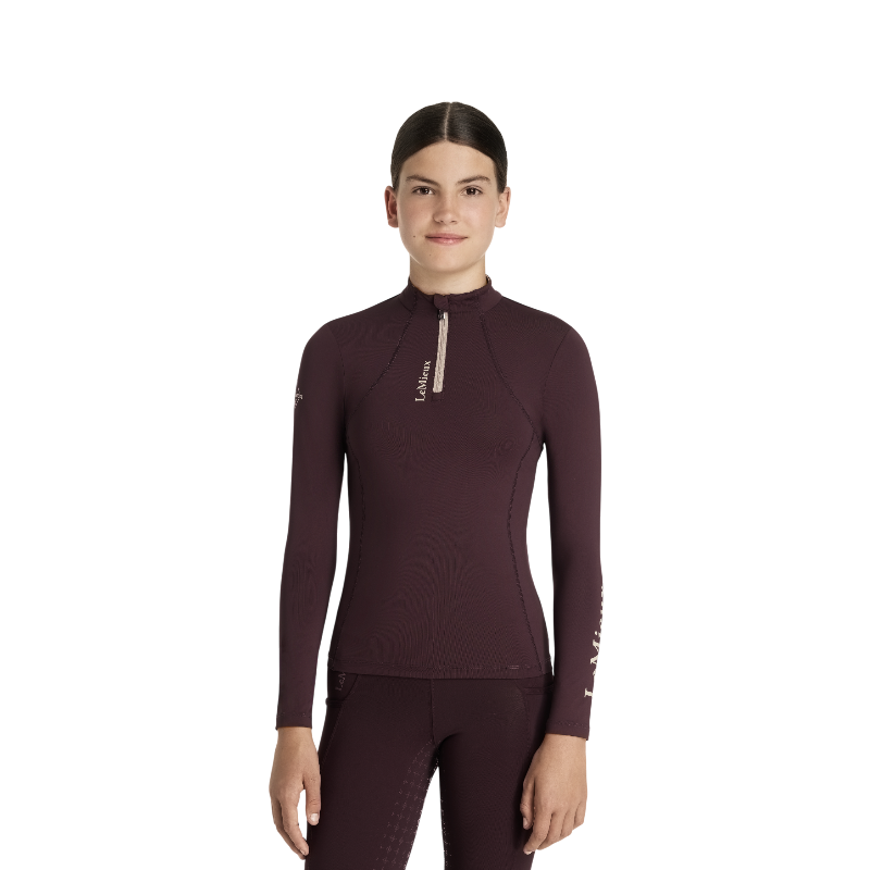 Lemieux - Baselayer manches longues enfant Classique Young Rider damson