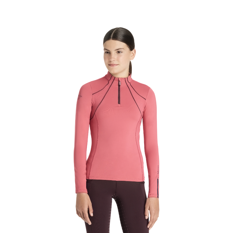 LeMieux - Baselayer manches longues mesh enfant Young Rider cranberry | - Ohlala