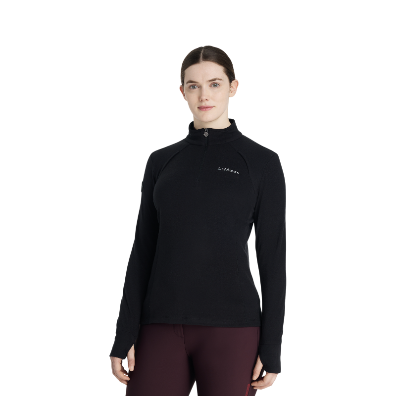 Lemieux - Baselayer polaire à col zippé femme Frances noir