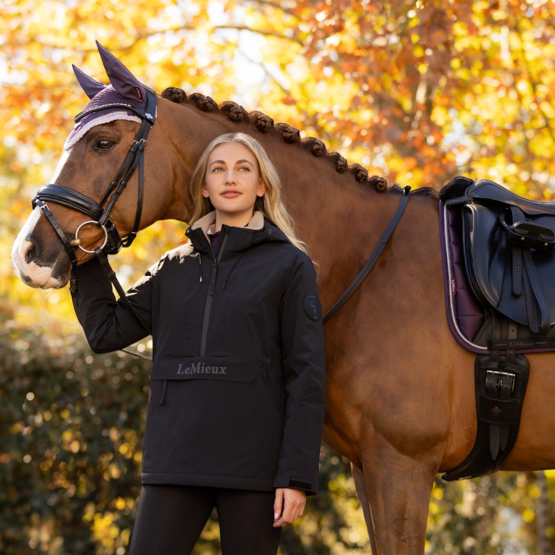 Lemieux - Blouson imperméable demi-zippé femme Phoebe noir