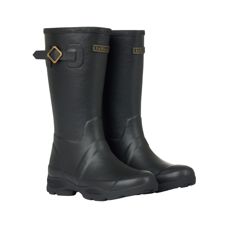 Lemieux - Bottes en caoutchouc enfant Young Rider Ultra Stride noir | - Ohlala