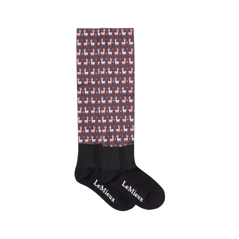 Lemieux - Chaussettes d'équitation Footsie Llamas damson