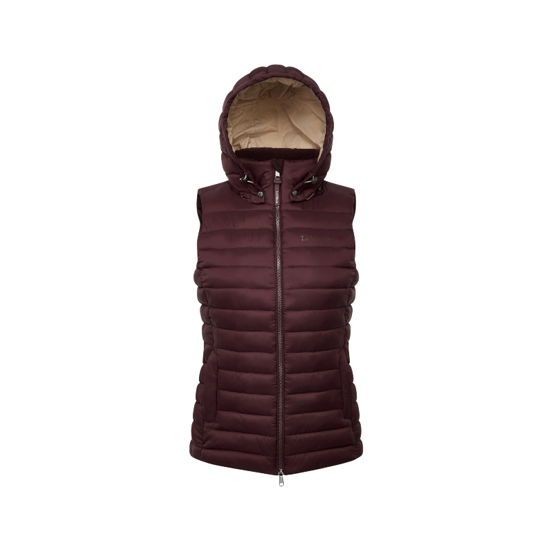 Lemieux - Doudoune sans manche à capuche femme Rose damson