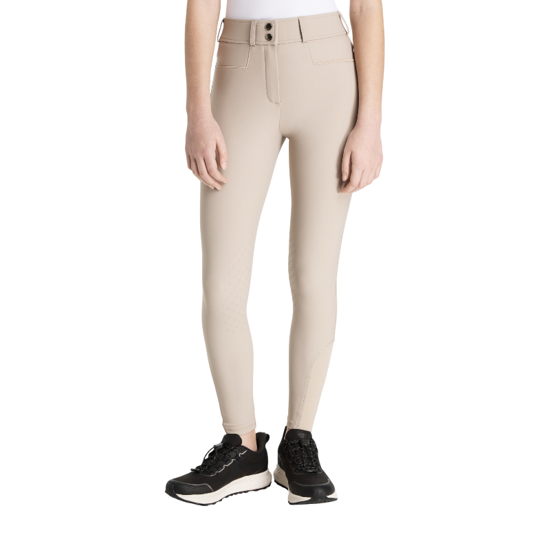 Lemieux - Pantalon d’équitation fille grip aux genoux Young Rider Izzy Almond