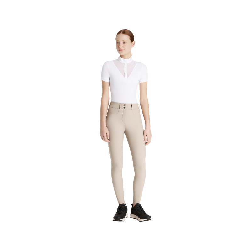 Lemieux - Pantalon d’équitation fille grip aux genoux Young Rider Izzy Almond
