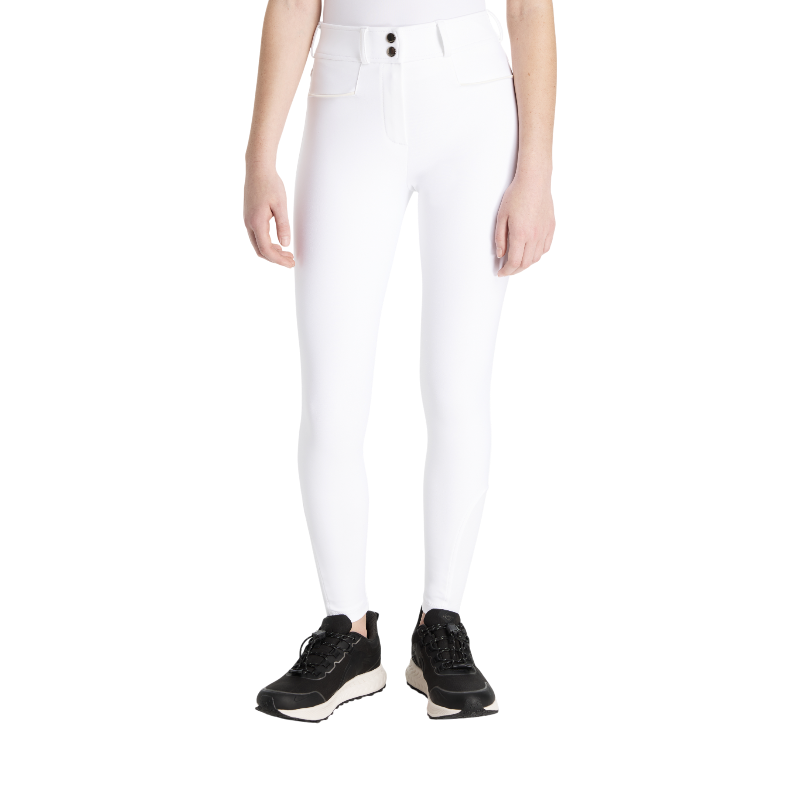 Lemieux - Pantalon d’équitation fille grip aux genoux Young Rider Izzy blanc