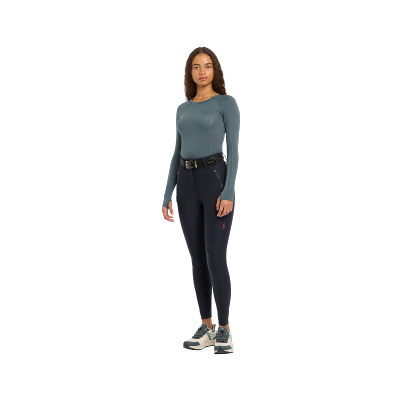 Lemieux - Pantalon d'équitation imperméable femme DryTex Full Grip marine | - Ohlala