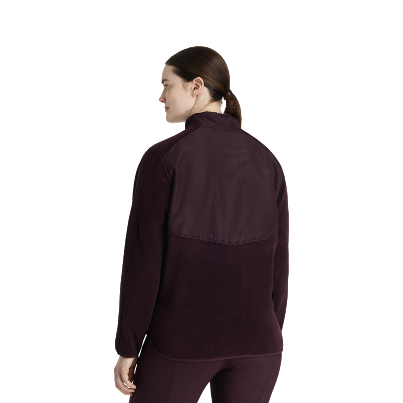 Lemieux - Polaire bi-matière col zippé femme Clara damson