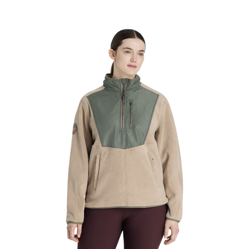 Lemieux - Polaire bi-matière col zippé femme Clara rosemary