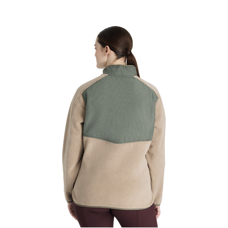 Lemieux - Polaire bi-matière col zippé femme Clara rosemary