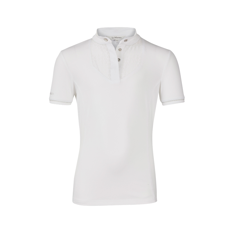 Lemieux - Polo de concours manches courtes junior Young Rider Belle blanc