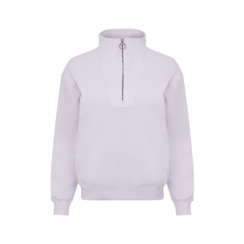 Lemieux - Sweat col zippé femme Keira lilac