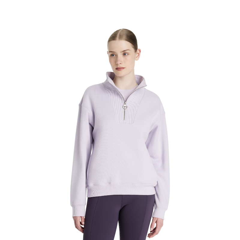 Lemieux - Sweat col zippé femme Keira lilac