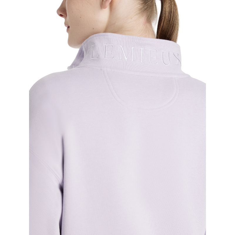 Lemieux - Sweat col zippé femme Keira lilac