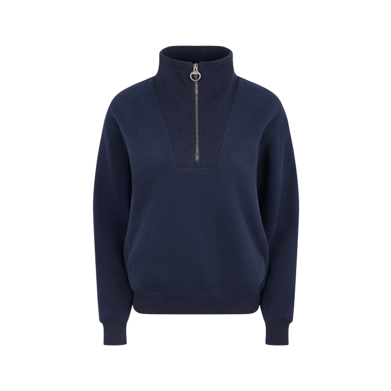 Lemieux - Sweatshirt femme col zippé Keira marine