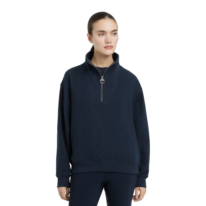 Lemieux - Sweatshirt femme col zippé Keira marine