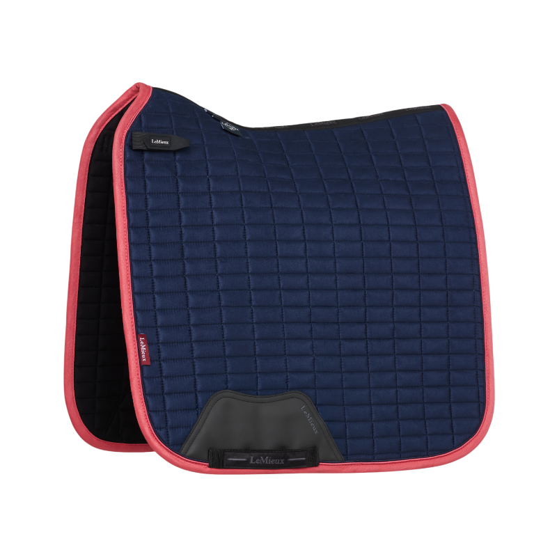 Lemieux - Tapis de dressage Square suédine marine/ cranberry