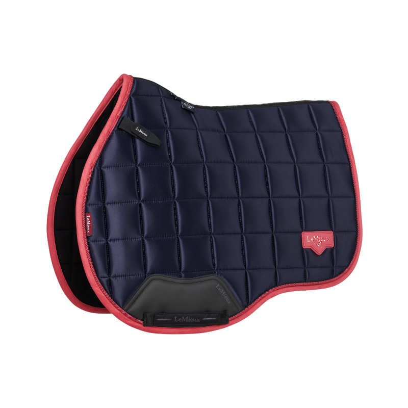 Lemieux - Tapis de selle Mixte Square Loire Classic marine/ cranberry