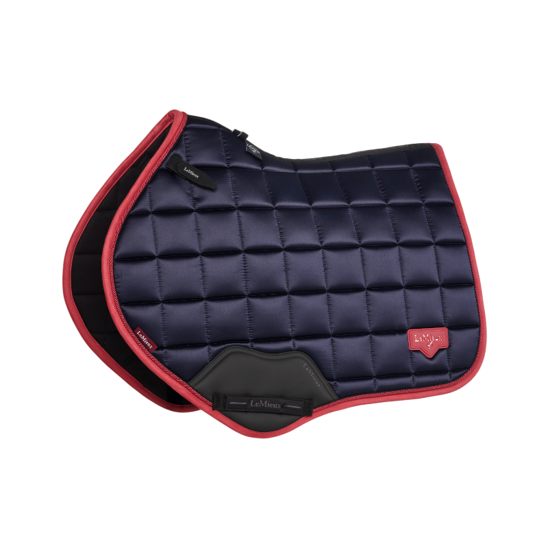 Lemieux - Tapis de selle Square Loire Classic marine/ cranberry