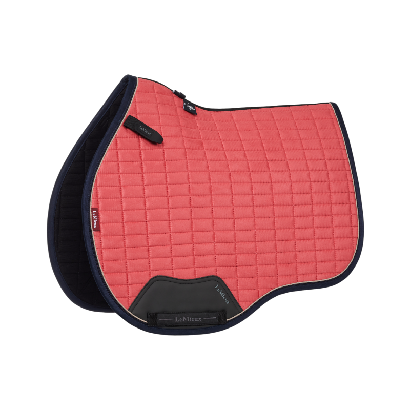 Lemieux - Tapis de selle Mixte Square en suédine cranberry
