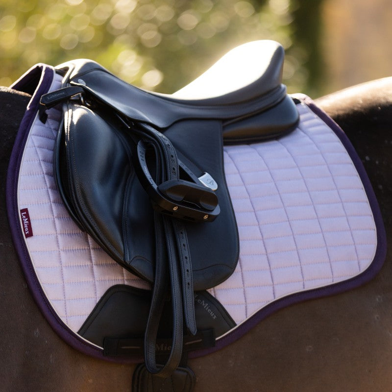 Lemieux - Tapis de selle Mixte Square en suédine lilac