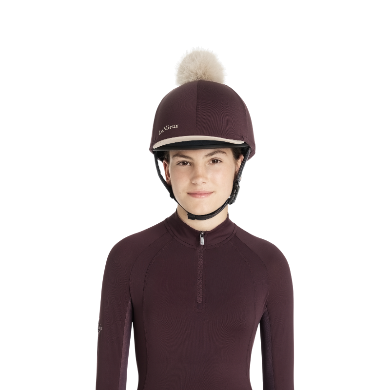 Lemieux - Toque de casque à pompon amovible Classique damson