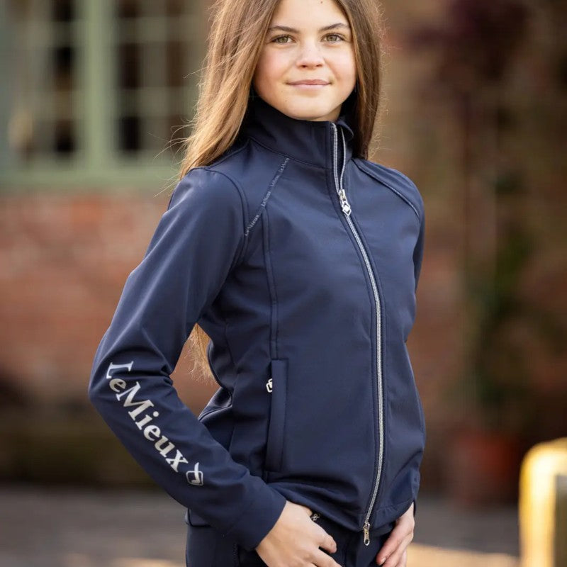 Lemieux - Veste manches longues junior Young Rider Elite Soft Shell marine | - Ohlala