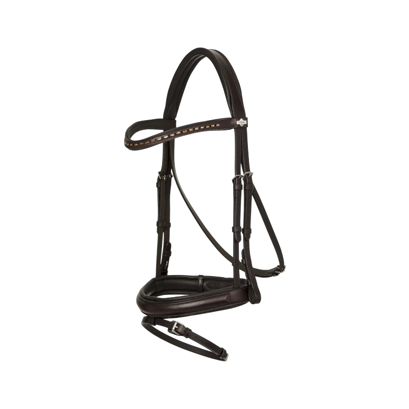 Lemieux - Bridon de dressage Arika marron/ argent | - Ohlala