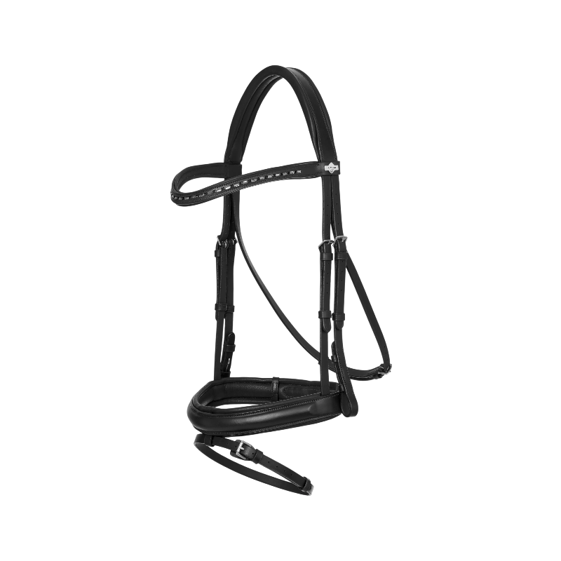 Lemieux - Bridon de dressage Arika noir/ argent