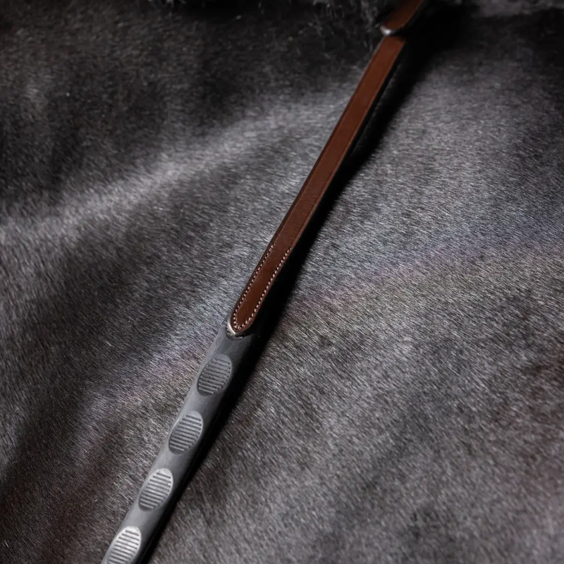Lemieux - Rênes Magna Grip havane/ argent