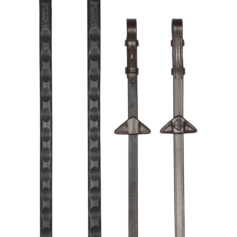 Lemieux - Rênes Magna Grip havane/ laiton
