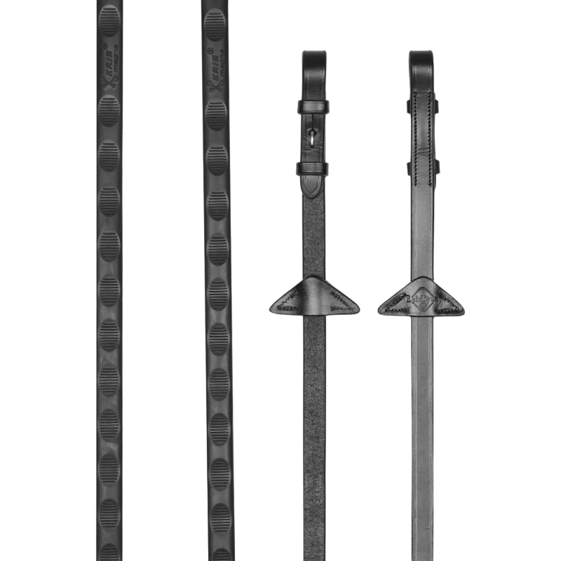 Lemieux - Rênes Magna Grip noir/ argent