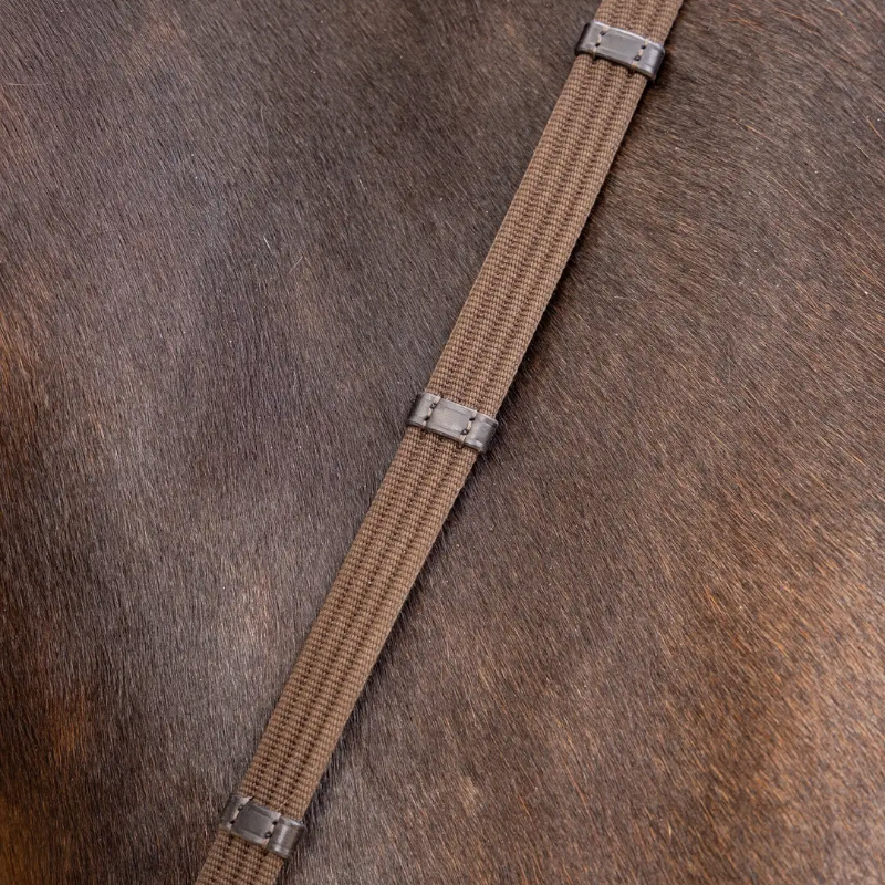 Lemieux - Rênes Webbed Continental marron/ argent